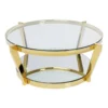 Gouden salontafel rond - Kare Design Monocolo Gold
