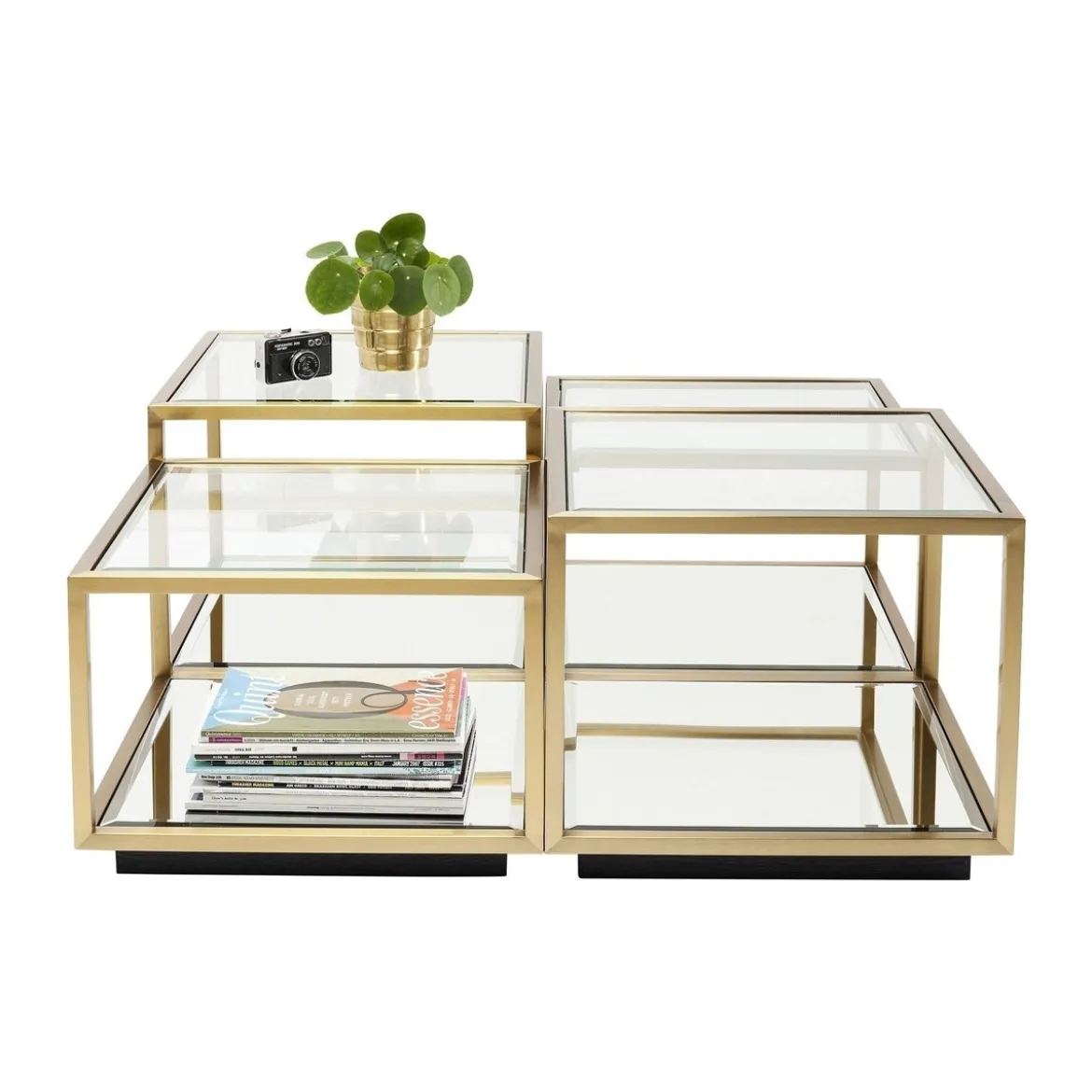 Gouden salontafelset - Kare Design Luigi Gold