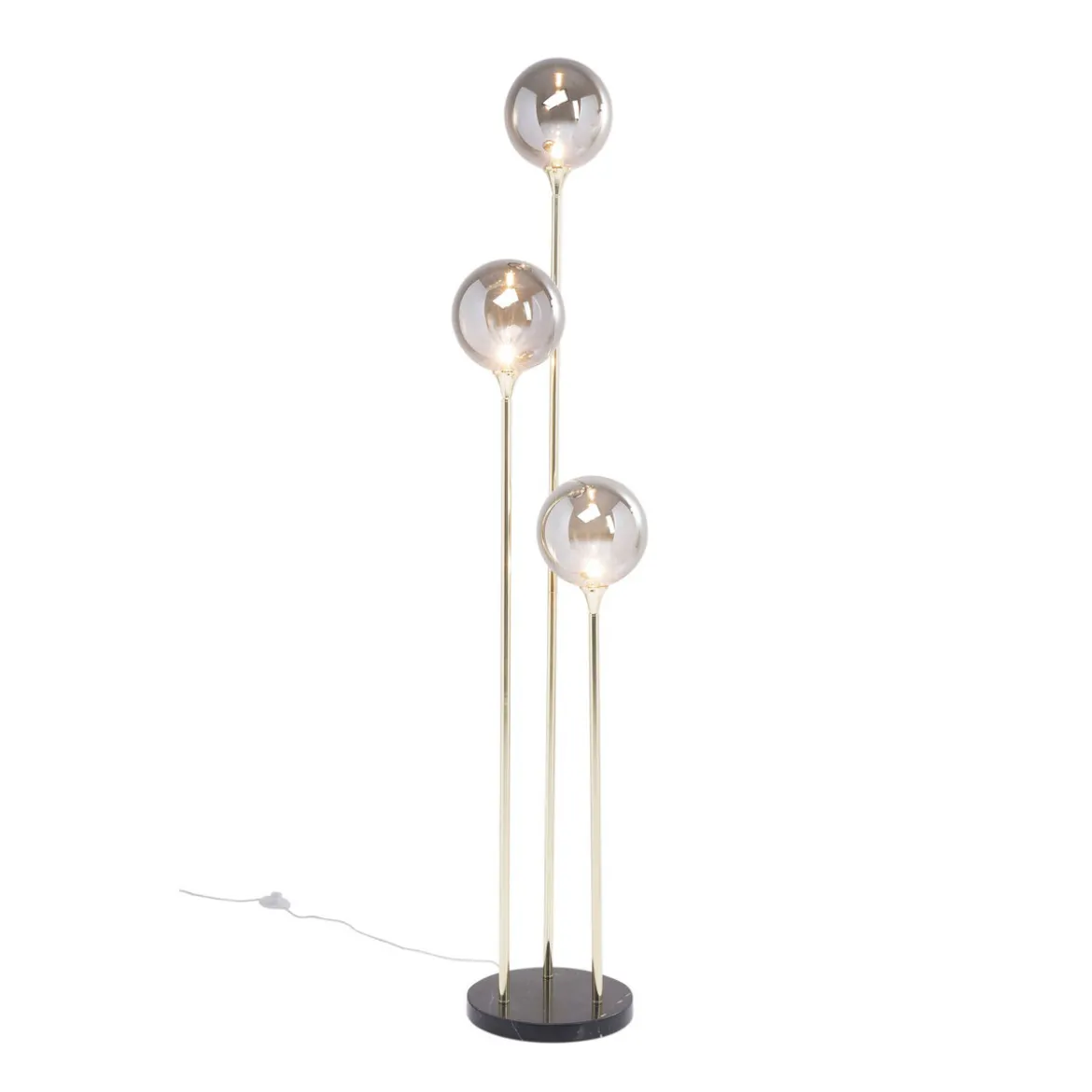 Gouden vloerlamp met glas - Kare Design Al Capone