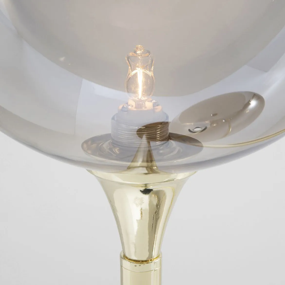 Gouden vloerlamp met glas - Kare Design Al Capone
