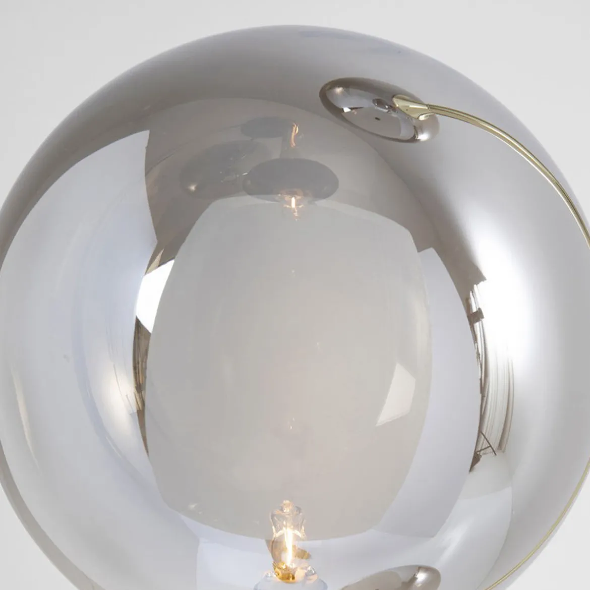 Gouden vloerlamp met glas - Kare Design Al Capone