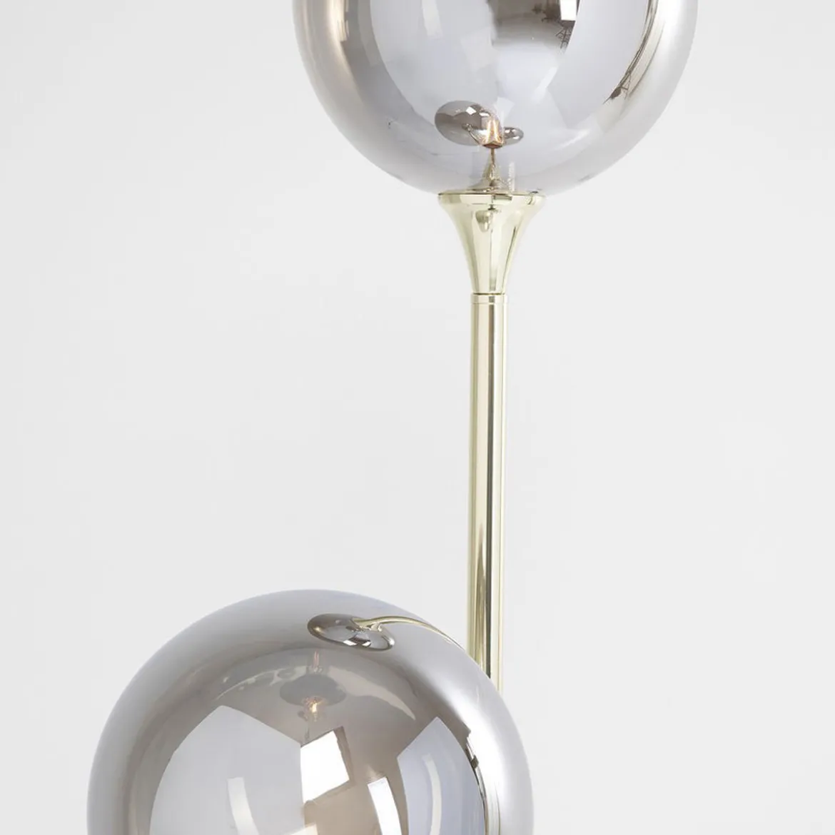 Gouden vloerlamp met glas - Kare Design Al Capone