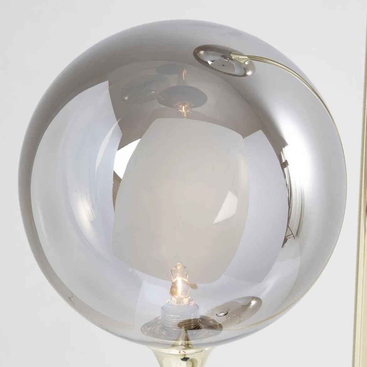 Gouden vloerlamp met glas - Kare Design Al Capone