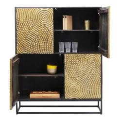 Gouden wandkast snijwerk - Kare Design Circulo