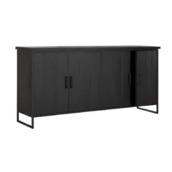 Groot dressoir zwart teak - DTP Home Timeless Back Beam