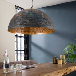 Grote hanglamp rond industrieel - Santa Punch