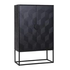 Grote kast zwart hout - Richmond Interiors Blax