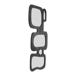Grote spiegel organisch zwart hout - Kare Design Art Shapes