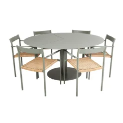Grote tuintafel aluminium rond 150 cm - Brafab Peace