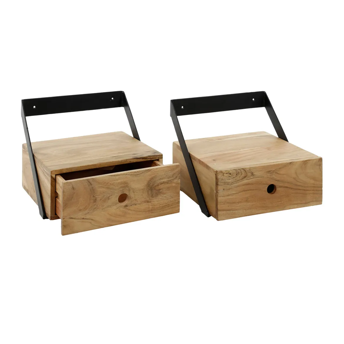 Hangend nachtkastje hout en metaal (set van 2) - Giani Strip XS (set van 2)
