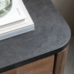 Hangend tv-meubel teak en mortex - DTP Home Soho