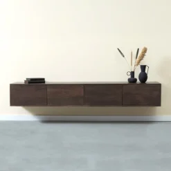 Hangend tv-meubel walnoot bruin 200 cm - Bodio Lennon