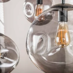 Hanglamp glazen bollen organische vorm - Santa Stellar Black