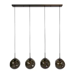 Hanglamp met 4 glazen bollen bruin - Santa Stellar