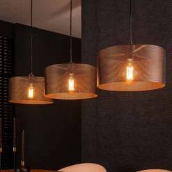 Hanglamp zwart gaas - Santa Mesh Round