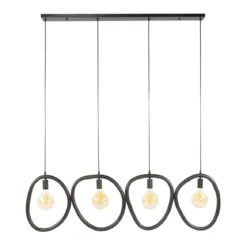 Hanglamp zwart - Santa Pebble