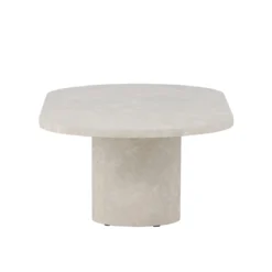 Hoge beige ovale salontafel - Lavis Narvik