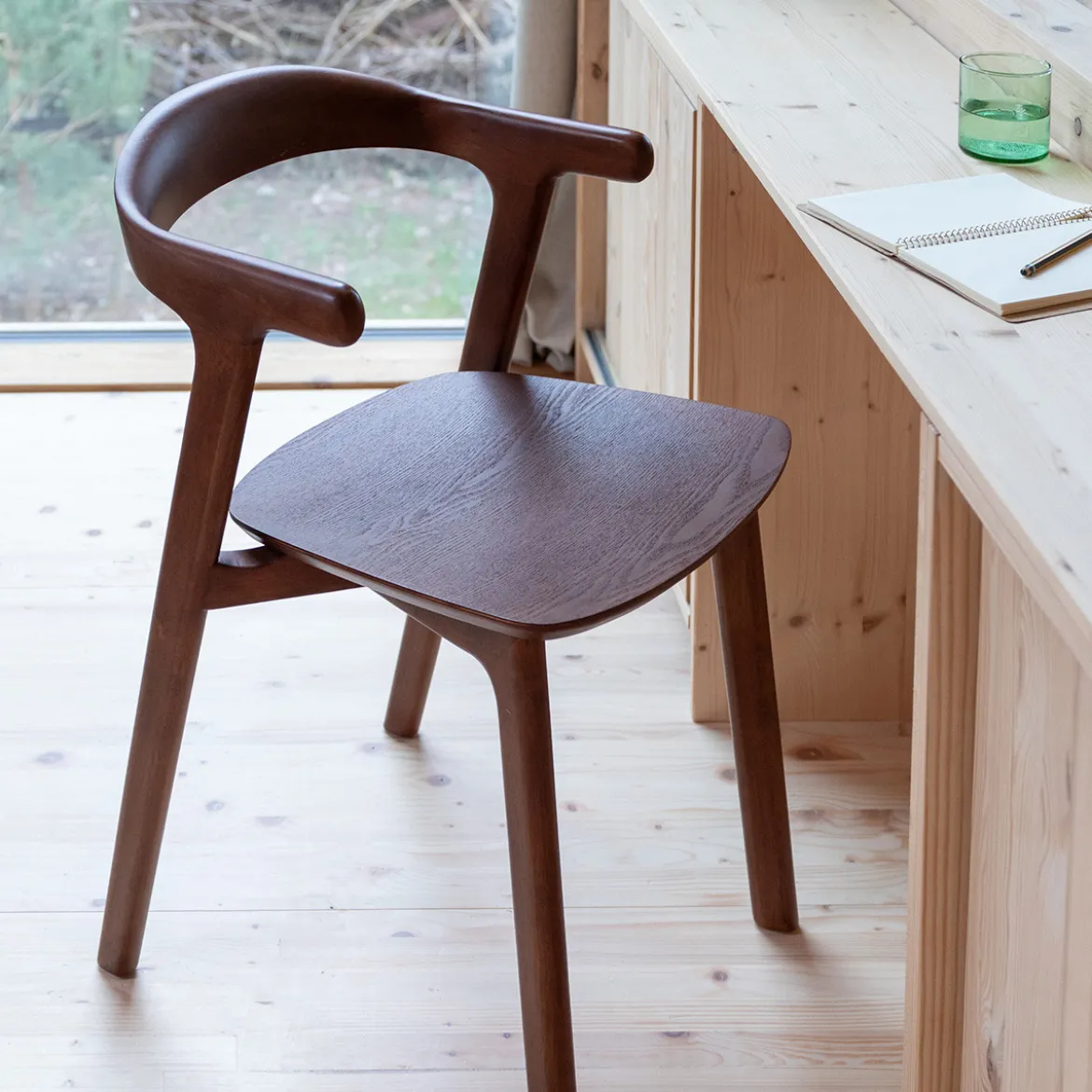 Houten eetkamerstoel minimalistisch - Zuiver Northwood