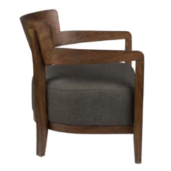 Houten fauteuil retro design - Dutchbone Duran