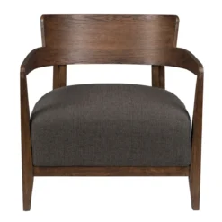 Houten fauteuil retro design - Dutchbone Duran