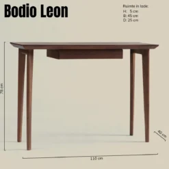 Houten kaptafel met lade vintage - Bodio Leon