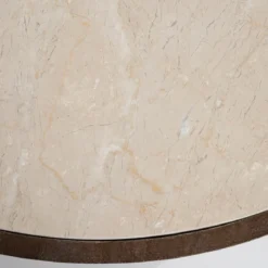 Hout en marmer salontafel set rond - Eleonora Hazel