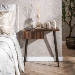 Houten nachtkastje met lade - Giani Carve