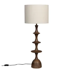 Houten tafellamp walnoot - Dutchbone Cath Walnut