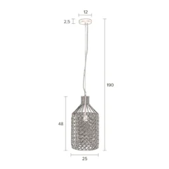 IJzeren hanglamp gaas - Dutchbone Jim Tall