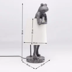 Kikkerfiguur tafellamp grijs - Kare Design Frog Grey