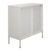 Klepdeuren kast off white met ribbelglas - Kare Design Naxos