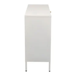 Klepdeuren kast off white met ribbelglas - Kare Design Naxos