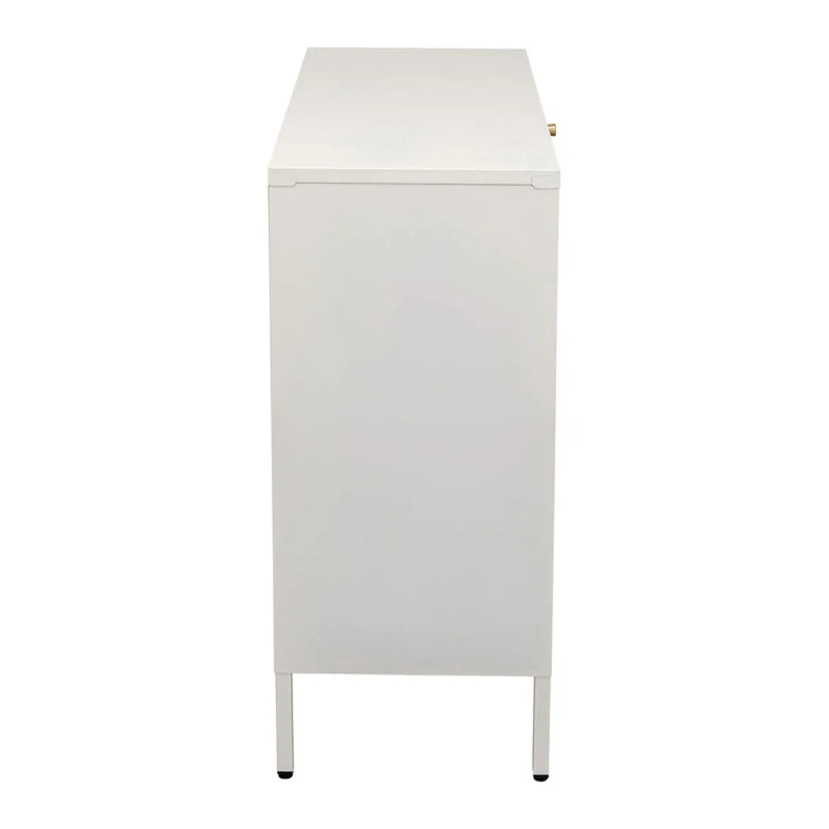Klepdeuren kast off white met ribbelglas - Kare Design Naxos