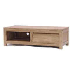 Laag tv-meubel teak - 1 lade - 120cm - Tower Living Corona