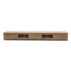 Laag tv-meubel teak - 3 lades - 300cm - Tower Living Corona