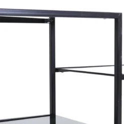 Laag wandrek staal met glas - Kare Design Loft
