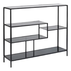 Laag wandrek staal met glas - Kare Design Loft