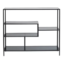 Laag wandrek staal met glas - Kare Design Loft