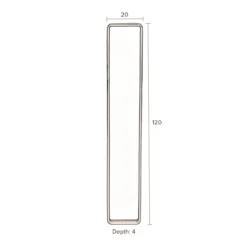 Lange smalle spiegel ijzer - Dutchbone Blackbeam