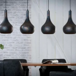 4-lichts metalen kegellampen - Santa Punch