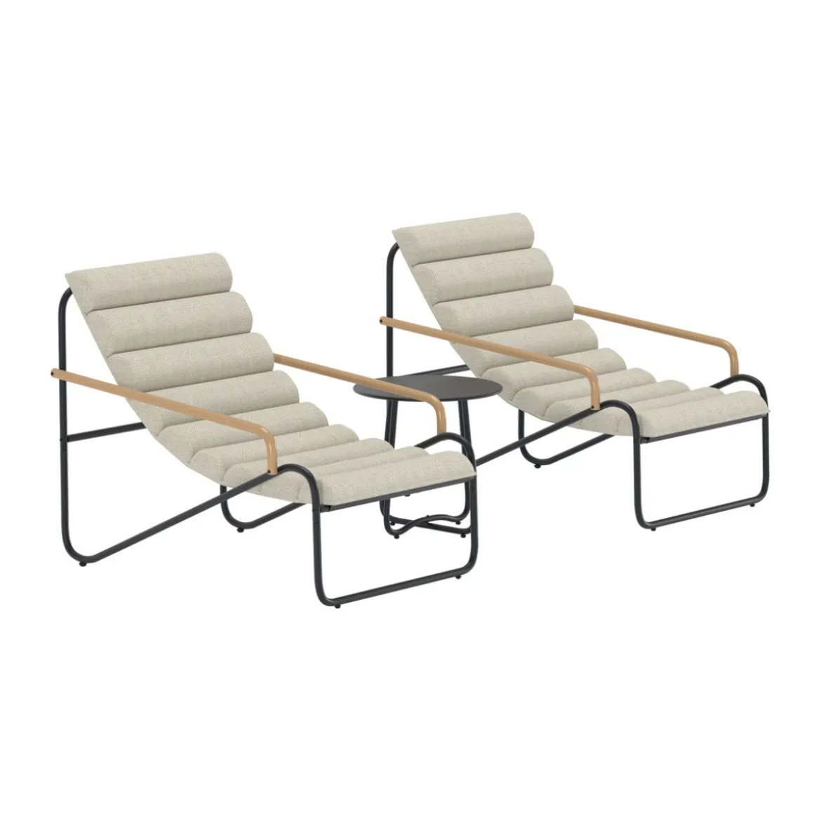 Loungeset met beige kussens - Lavis Ithaka