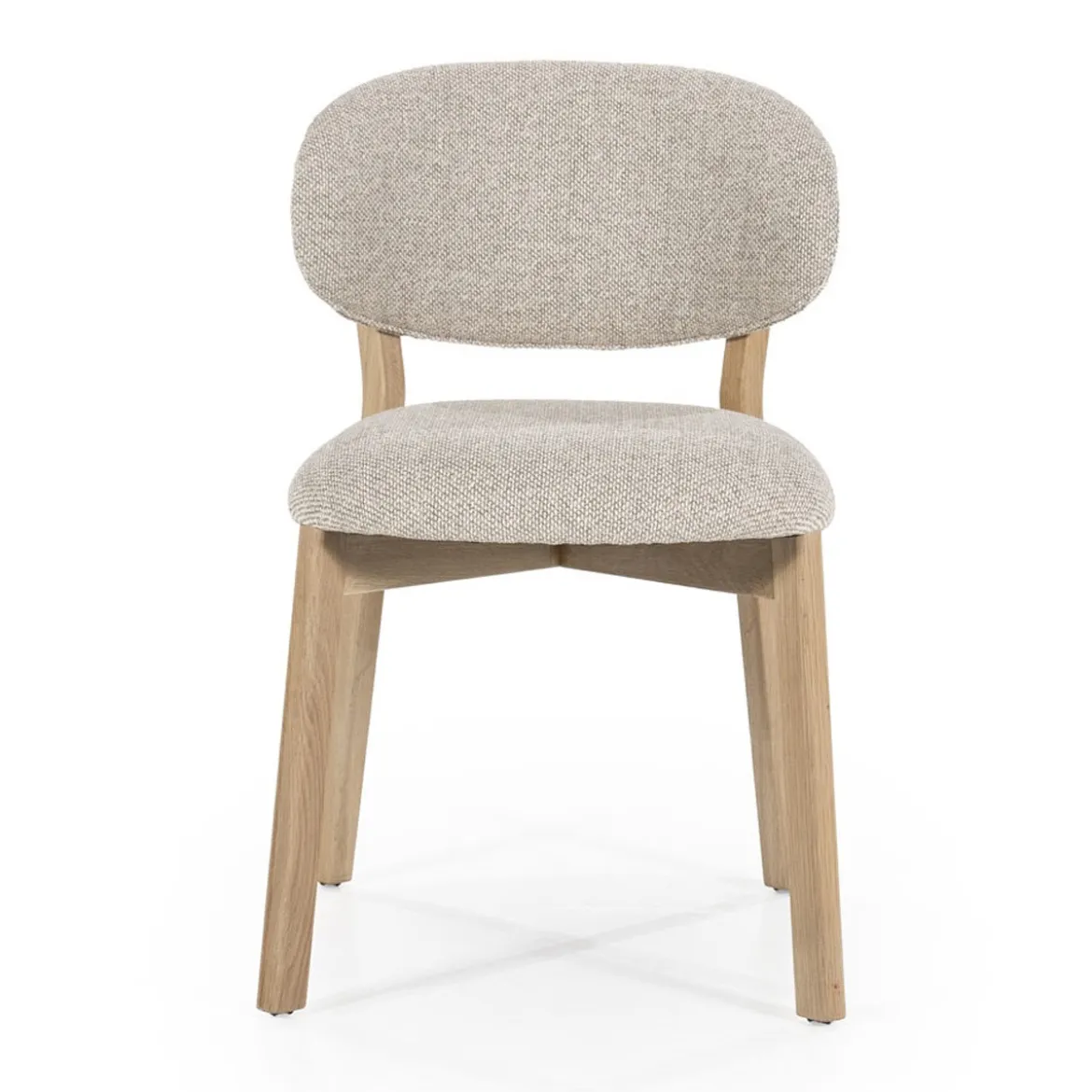 Luxe eetkamerstoel eiken en stof - Eleonora Mikky