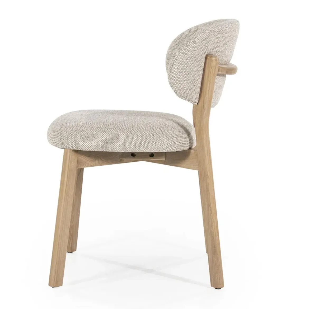 Luxe eetkamerstoel eiken en stof - Eleonora Mikky