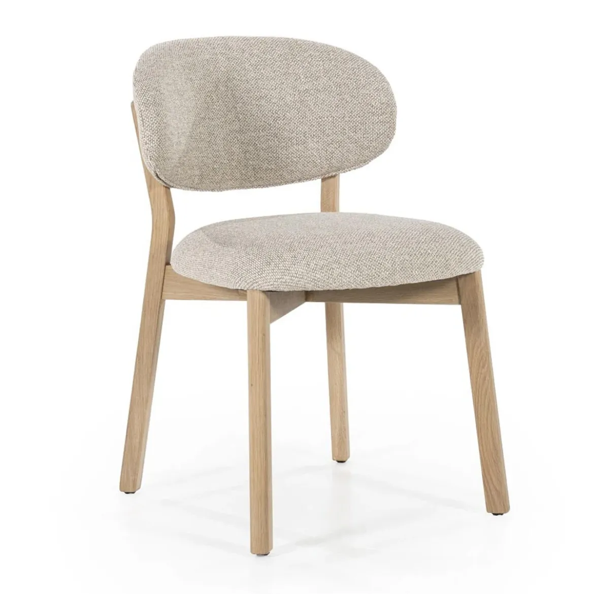 Luxe eetkamerstoel eiken en stof - Eleonora Mikky