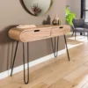 Mangohouten sidetable met ronde hoeken - Giani Barrel