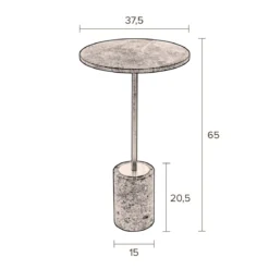 Marmeren bijzettafel - Dutchbone Gunnar