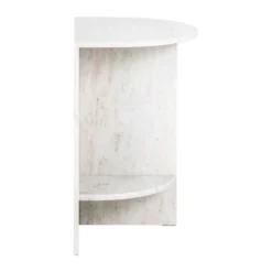 Marmeren nachtkastje beige wit - Richmond Interiors Lansky