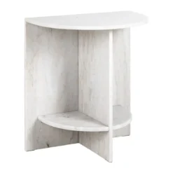 Marmeren nachtkastje beige wit - Richmond Interiors Lansky