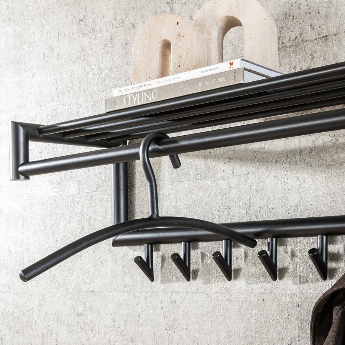 Metalen kleerhanger gun metal - Santa Factory