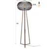 Minimalistische vloerlamp staaldraad - Santa Disk Wire